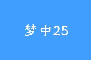 梦中25