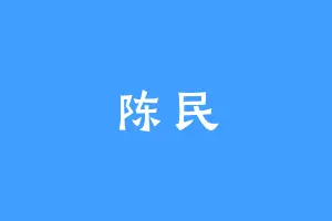 陈民