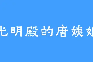 光明殿的唐姨娘