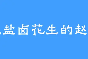 爱吃盐卤花生的赵天霸