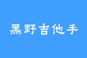黑野吉他手