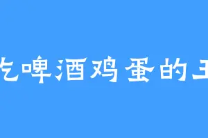 爱吃啤酒鸡蛋的王王