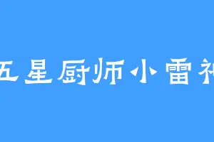 五星厨师小雷神