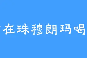 站在珠穆朗玛喝茶