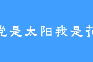 党是太阳我是花