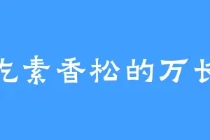 爱吃素香松的万长儒