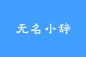 无名小辞