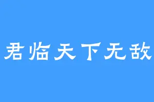 君临天下无敌