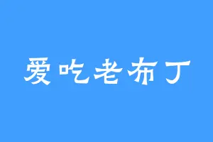 爱吃老布丁