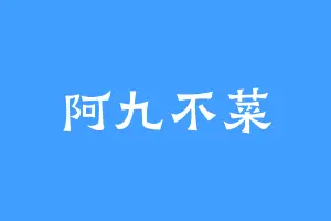 阿九不菜
