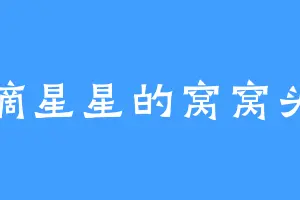 摘星星的窝窝头