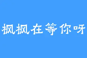 枫枫在等你呀