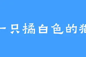 一只橘白色的猫