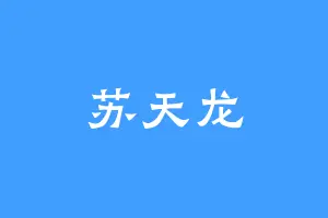 苏天龙