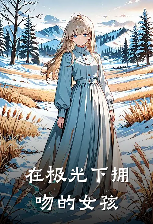 在极光下拥吻的女孩