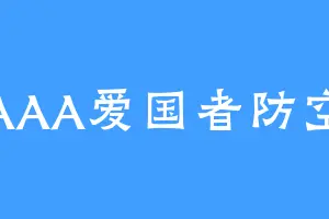 AAA爱国者防空