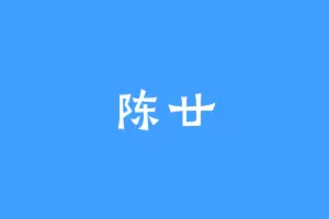 陈廿