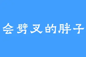 会劈叉的胖子