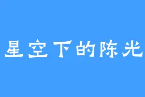 星空下的陈光