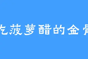爱吃菠萝醋的金骨王
