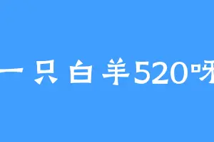 一只白羊520呀