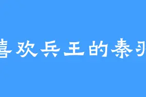喜欢兵王的秦羽