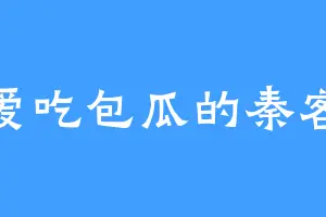 爱吃包瓜的秦客
